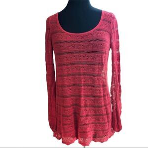 Victoria’s Secret Red Crochet Tunic Size M